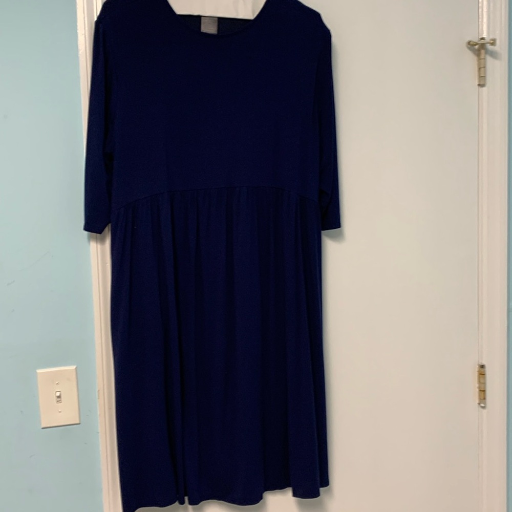 Esteem 1x plus size navy dress with pockets